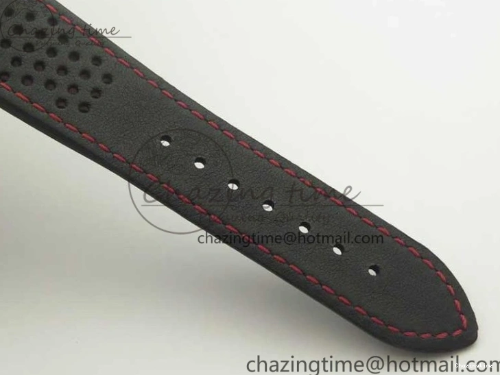 1224 Racing Master Chronometer OMF 1:1 Best Edition Black Dial Orange Hand on Black Leather Strap A Contemporary 7999